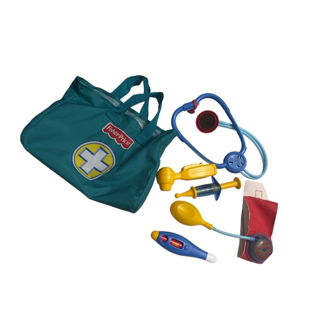 Vintage 2004 Fisher-Price Pretend Play Set - Teal and Yellow